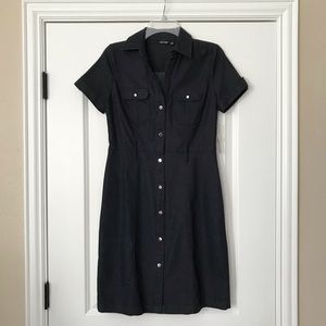 NWT Apt. 9 Dark Jean Denim Utility Shirt Dress